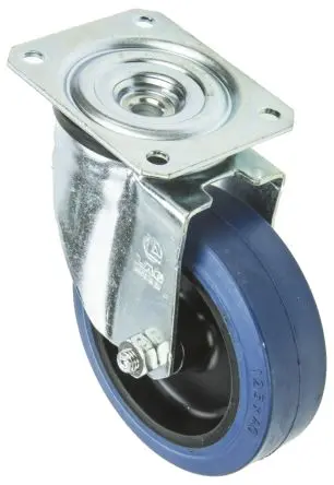 Produktfoto 1 von LAG Drehbar Rolle, Rad ø 125 mm, 180 kg, Ges H. 160 mm, Rad B. 40 mm