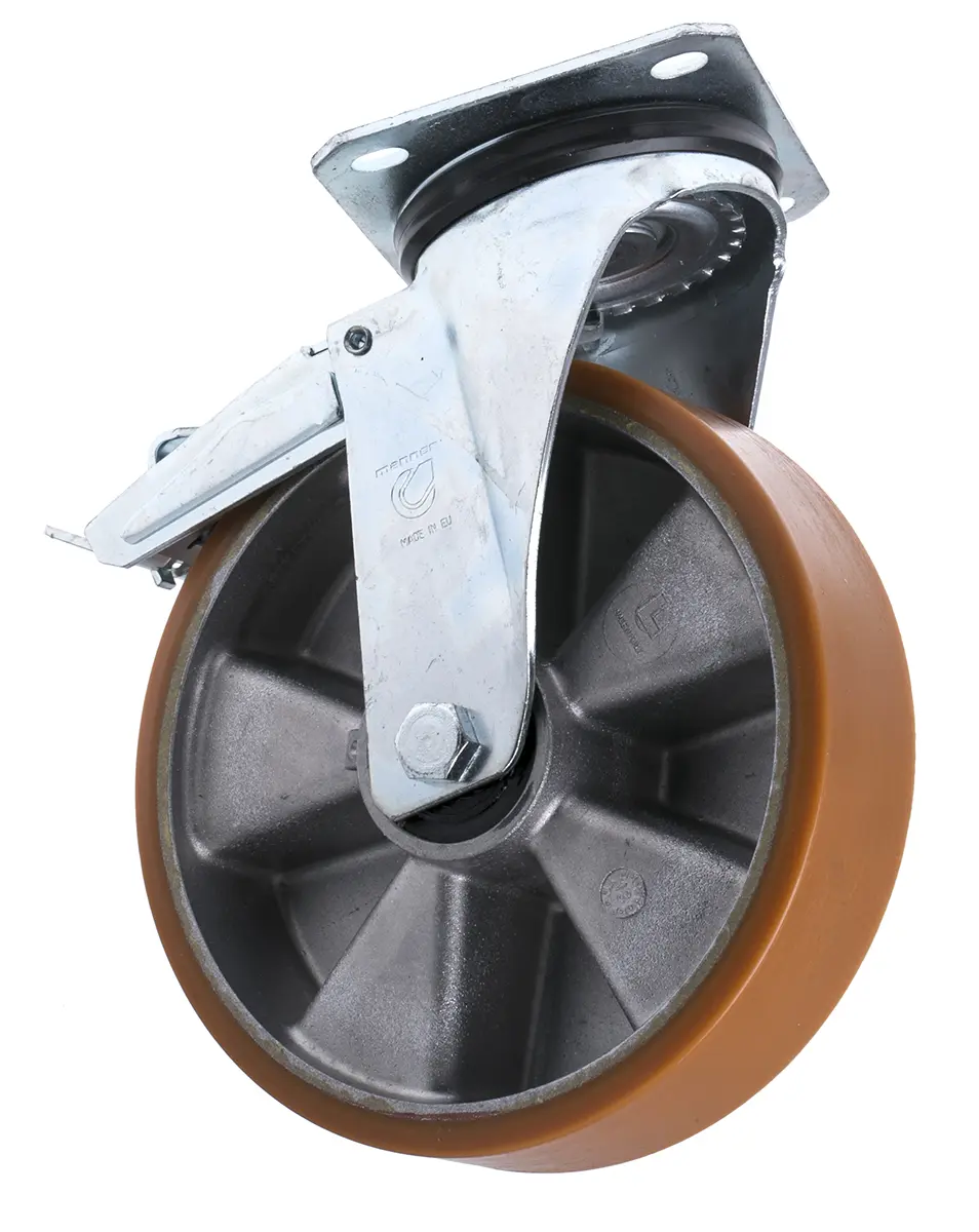 Produktfoto 1 von LAG Gebremst, schwenkbar Rolle, Rad ø 200 mm, 300 kg, Ges H. 240 mm, Rad B. 50 mm