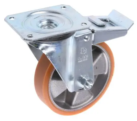 Produktfoto 1 von LAG Gebremst, schwenkbar Rolle, Rad ø 125 mm, 200 kg, Ges H. 160 mm, Rad B. 30 mm