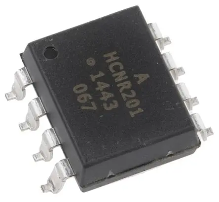 Produktfoto 1 von Broadcom HCNR201 Oberfläche 1 Optokoppler DC-In, 8-Pin PDIP, Isolation 5000 V ac