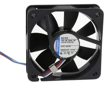 Produktfoto 1 von ebm-papst 600 F Axiallüfter, Hülse, 12V dc / 1 W 83 mA, 3900 U/min, 29 m³/h 60 mm 60mm 15 mm