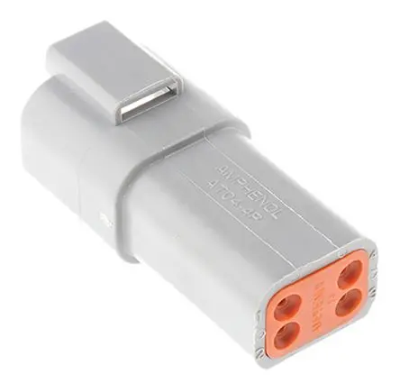 Produktfoto 1 von Amphenol Industrial AT Kfz-Steckverbinder, Kabel, Netzstecker, Crimpbefestigung, Buchse, 4-polig, Grau / 4-reihig,
