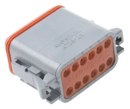 Produktfoto 1 von Amphenol Industrial AT Kfz-Steckverbinder, Kabel, Netzstecker, Crimpbefestigung, Stecker, 12-polig / 4-reihig