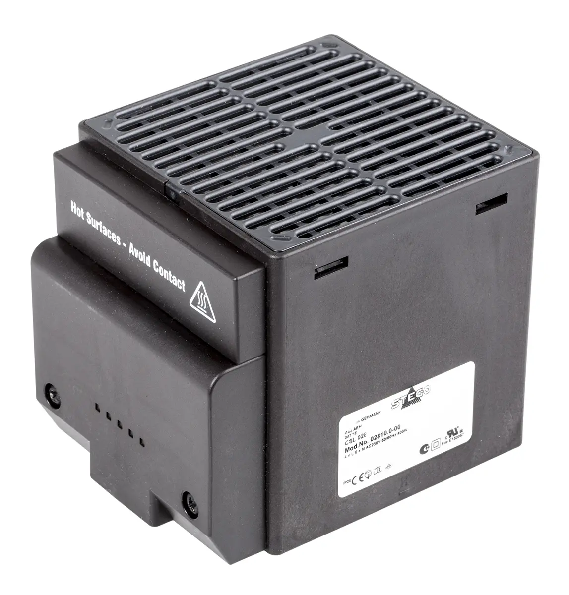 Produktfoto 1 von STEGO Schaltschrank-Heizung, 400W, 45m³/h, 230V ac, H.  x 90mm, B , 85mm, T.  x 111mm