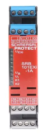 Produktfoto 1 von Schmersal SRB 101Exi Sicherheitsrelais 24V dc, 1 Sicherheitskontakte, 1 Hilfsschalter, Automatisch und manuell IEC/EN