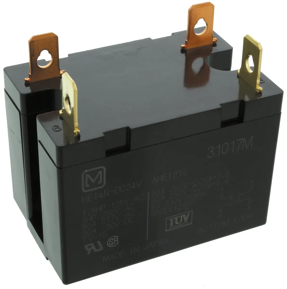 Produktfoto 1 von Panasonic 24V dc Spule 1-poliger Schließer Printrelais 30A 300Ω 1.92W Monostabiles Relais