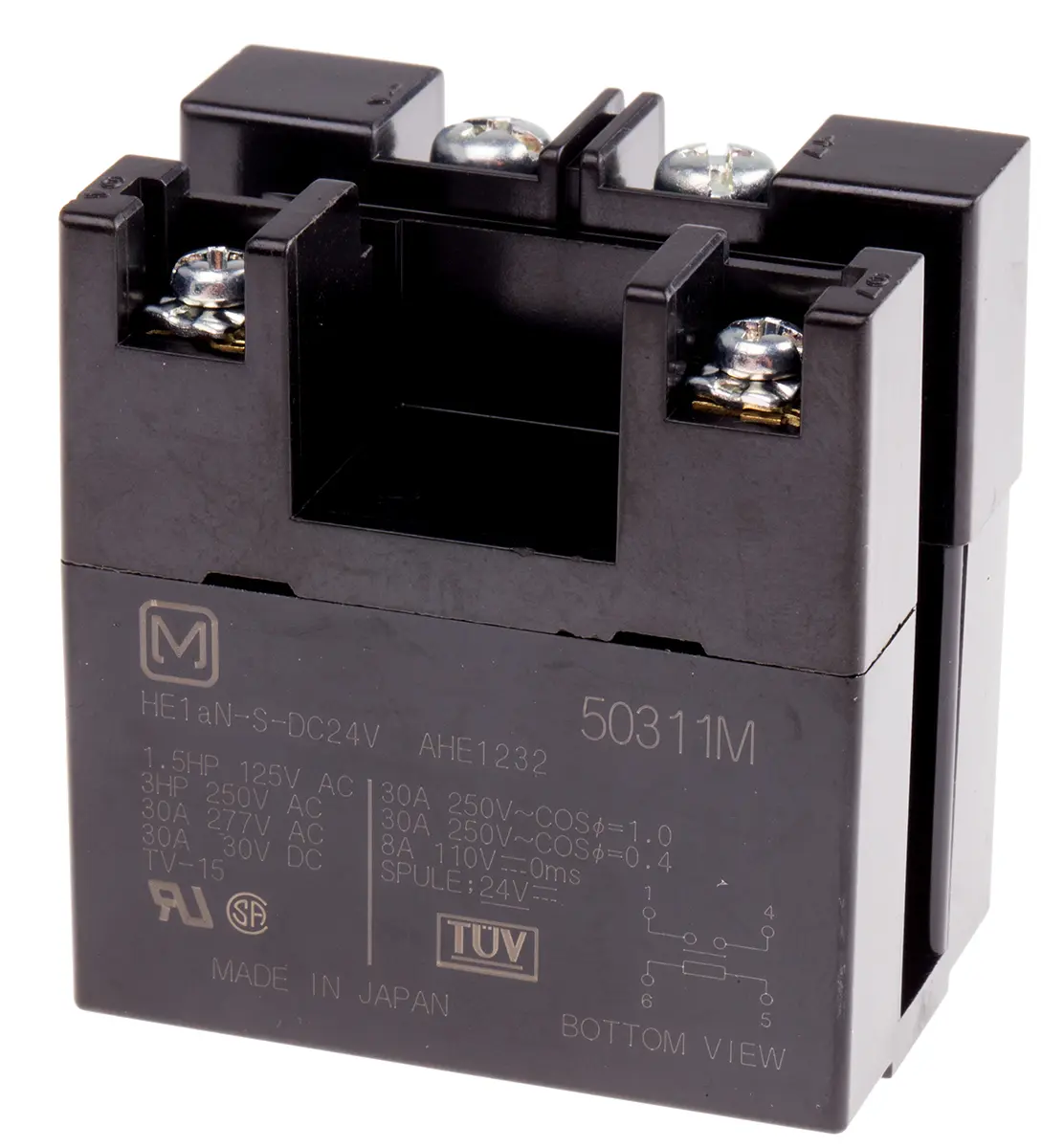 Produktfoto 1 von Panasonic 24V dc Spule 1-poliger Schließer Printrelais 30A 300Ω 1.92W Monostabiles Relais