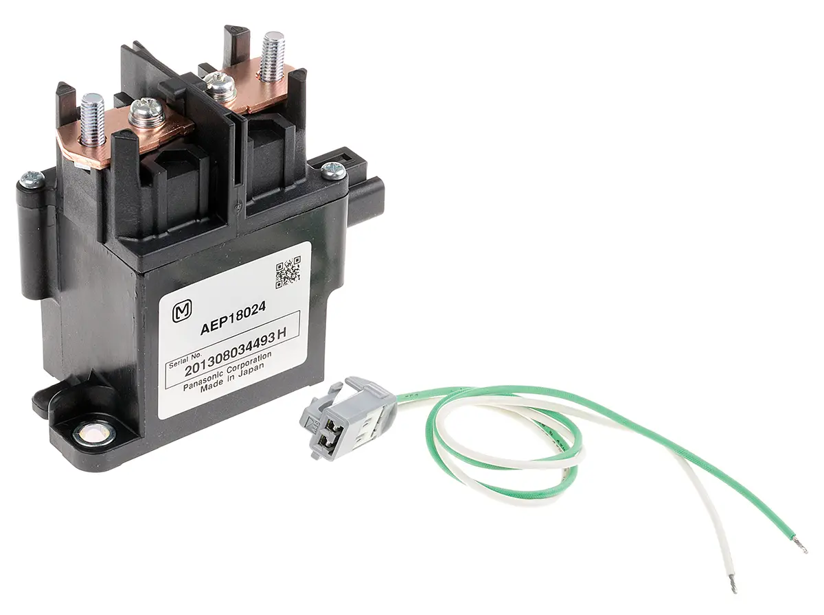 Produktfoto 1 von Panasonic 24V dc Spule 1-poliger Schließer Steckrelais 80A 7,27Ω 5W Monostabiles Relais