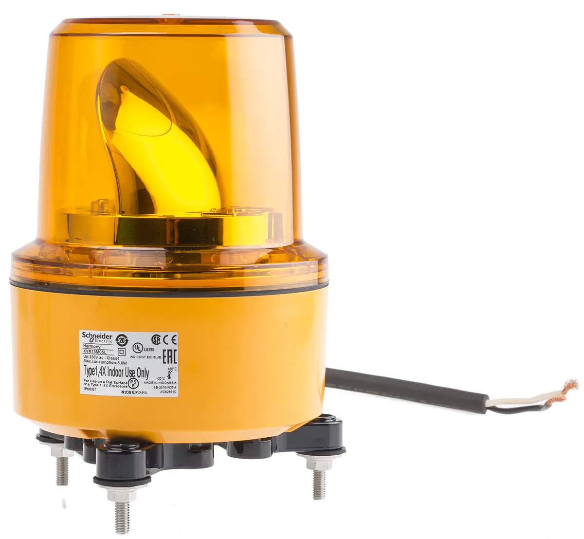 Produktfoto 1 von Schneider Electric Harmony XVR LED Rundum Signalleuchte Orange, 230 V ac, Ø 130mm x 130mm