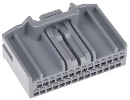 Produktfoto 1 von JAE MX34 Kfz-Steckverbinder, Kabel, Buchsengehäuse, Crimpbefestigung, Buchse, 28-polig, Grau / 2-reihig