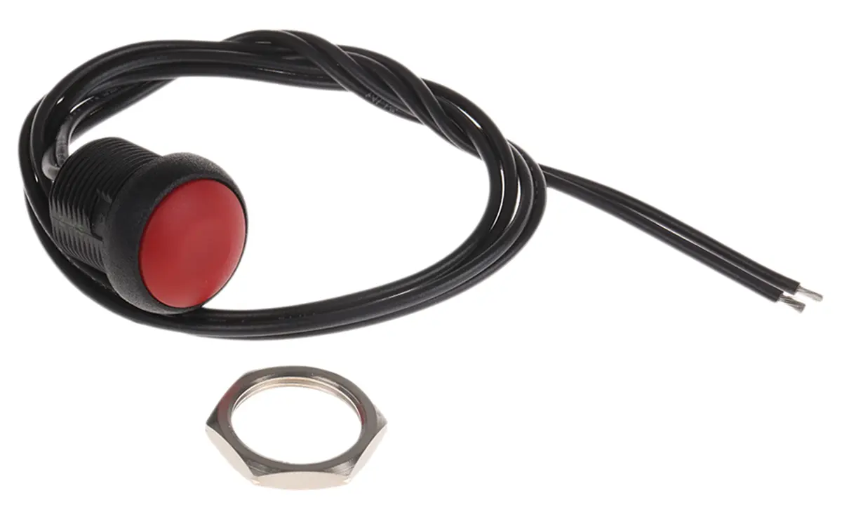 Produktfoto 1 von APEM IR Druckschalter Tastend Panel Ø 16 mm, SPST / 200 mA 48 V dc 250 V ac, IP40