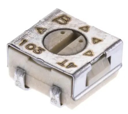 Produktfoto 1 von Bourns 3314 1-Gang Oberfläche Trimm-Potentiometer, Einstellung von oben, 10 kΩ, 20 %, 0.25 W, J-Haken, L. 4.5 mm