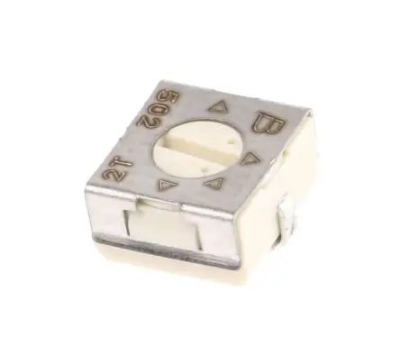 Produktfoto 1 von Bourns 3314 1-Gang Oberfläche Trimm-Potentiometer, Einstellung von oben, 5 kΩ, 20 %, 0.25 W, J-Haken, L. 4.5 mm