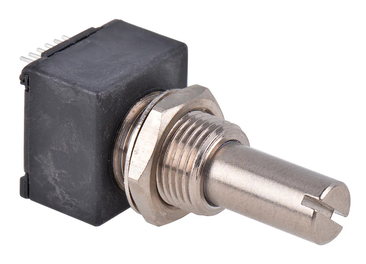 Produktfoto 1 von Bourns EM14 Inkremental Drehgeber Optisch 8/U, 120U/min, 5 VDC, Quadratur Geschlitzt mit Ø 1/4Zoll Schaft
