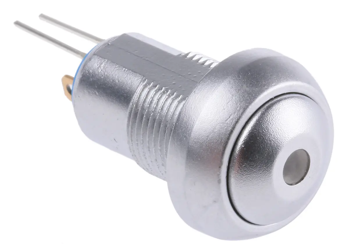 Produktfoto 1 von APEM IP Druckschalter Grün Beleuchtet Rastend Panel Ø 12.9 mm, SPST / 5 A 24 V dc 125 V ac, IP40