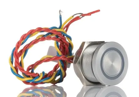 APEM Piezo-Schalter 200mA SPST Mit Anschlusslitzen Beleuchtet IP68 Tastend