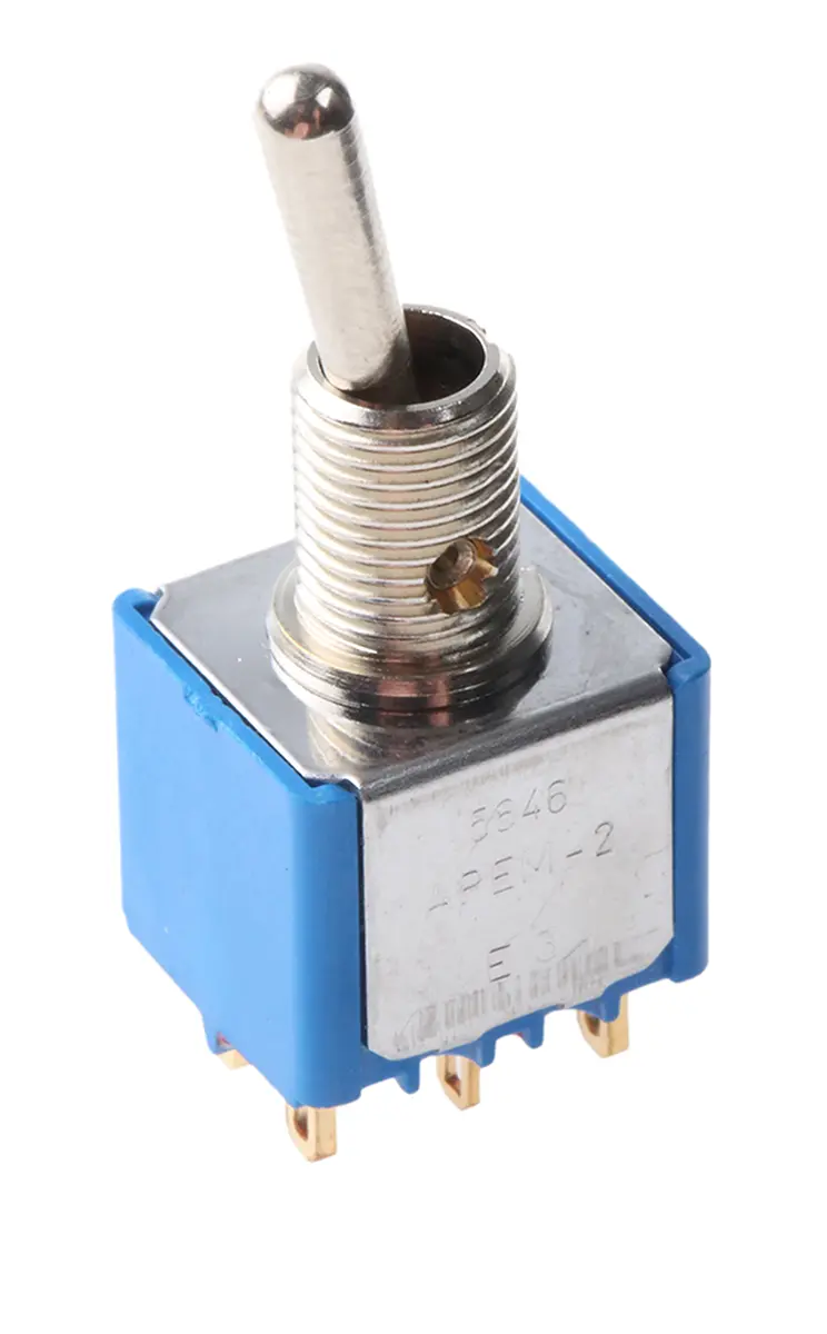 Produktfoto 1 von APEM Panel Kippschalter DPST, Ein-Ein, 24 V dc, 250 V ac, 400mA, Lötöse