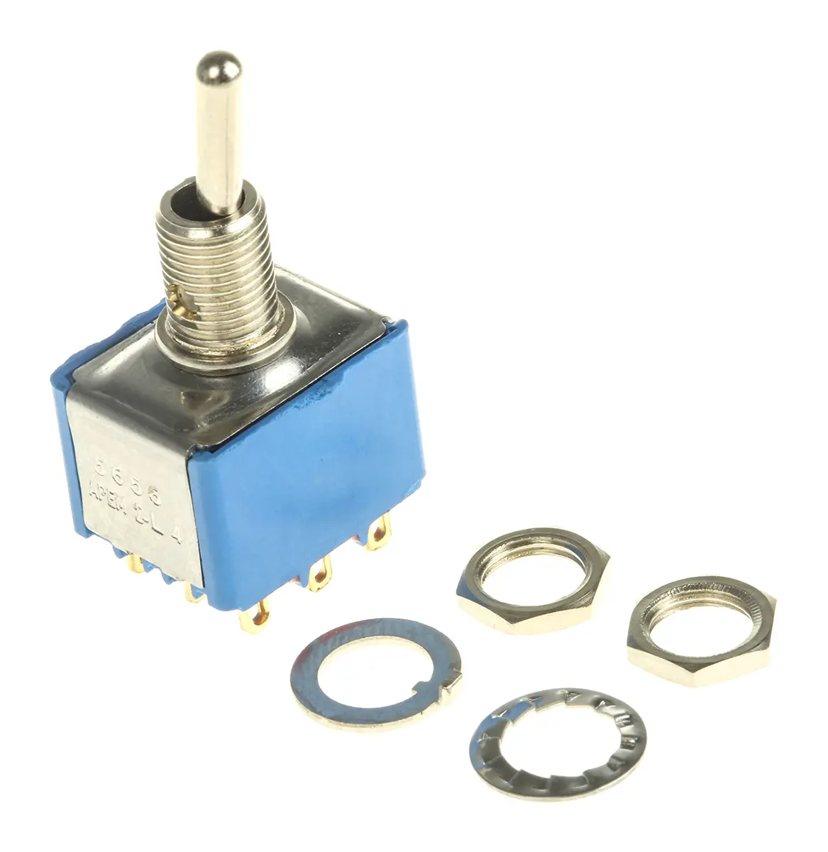 Produktfoto 1 von APEM Panel Kippschalter 3-poliger Wechsler, Ein-Ein, 24 V dc, 250 V ac, 400mA, Lötöse
