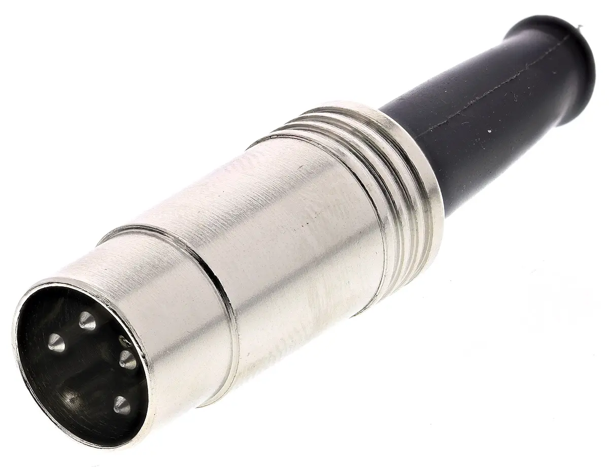Produktfoto 1 von RS PRO 131 Standard DIN-Stecker Gerade 4-polig, 60 V ac 4A Kabel, Schraubbefestigung Stecker