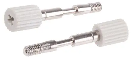 Produktfoto 1 von HARTING D-Sub Rändelschraube für Sub-D Steckverbinder, Buchse, Silber, Weiß, IP67
