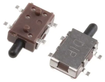 Produktfoto 1 von APEM Taster SMD Stößel, SPST Versilbert, 1mA