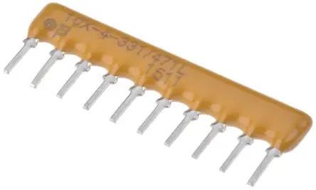 Produktfoto 1 von Bourns Serie 4600X Widerstands-Array Dual Abschluss, 16 x 470 Ω, 1.25 W 2 %, Bauform SIP Stift