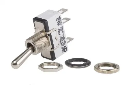 Produktfoto 1 von APEM Panel Kippschalter SPST, Ein-Ein, 24 V dc, 250 V ac, 10A, Lötöse
