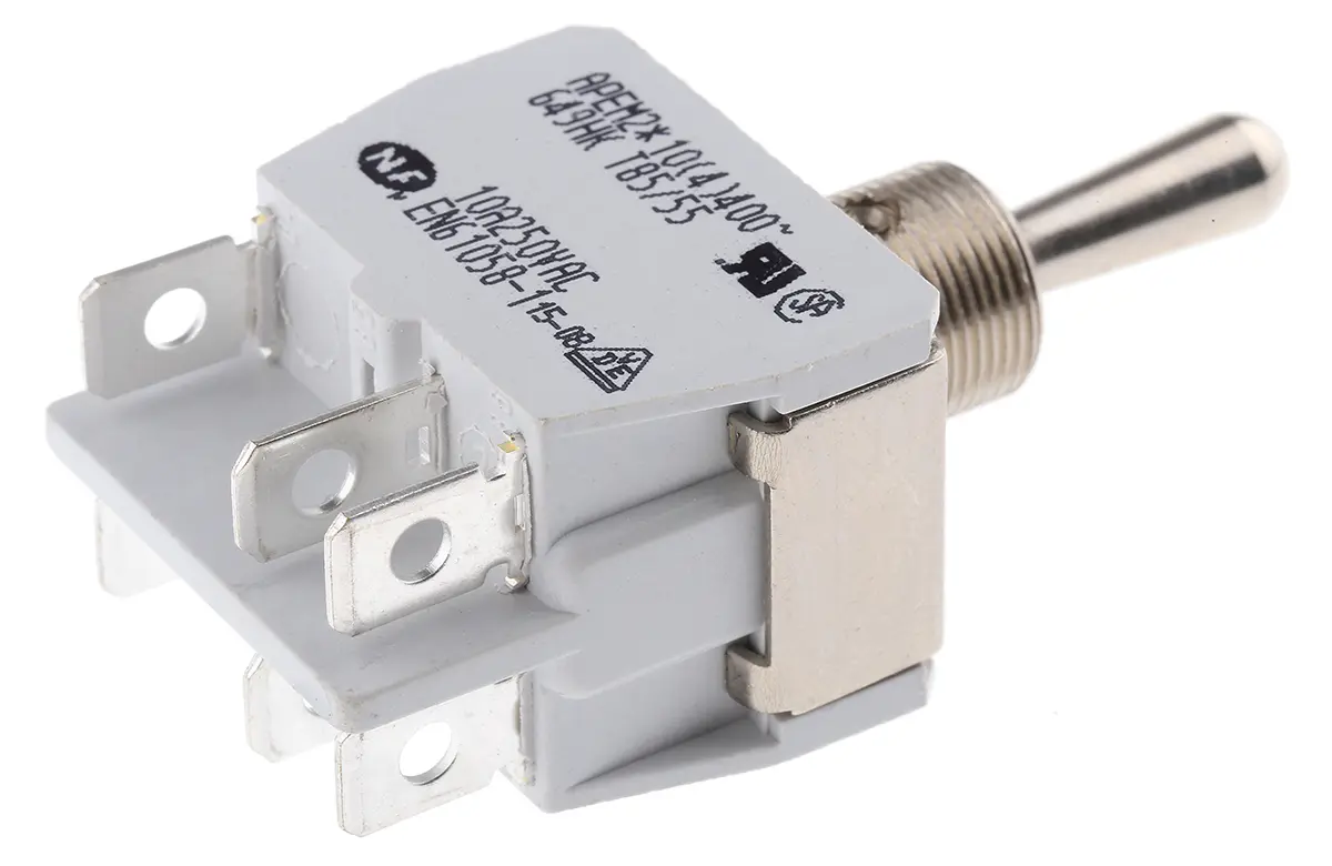 APEM Panel Kippschalter DPST, Ein-Aus-Ein, 24 V dc, 250 V ac, 10A, Lötöse