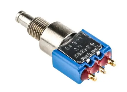 Produktfoto 1 von APEM 8000 Miniaturdruckschalter Tastend Panel Ø 6.5 mm, 1-poliger Umschalter / 400mA 30 V dc 250 V ac, IP65