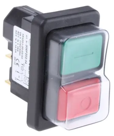 Produktfoto 1 von APEM 3000 Druckschalter Rot, Grün Tastend Ø 46.5 x 22.1 mm, 2-poliger Umschalter / 16A 230 V dc 115 V ac, IP65