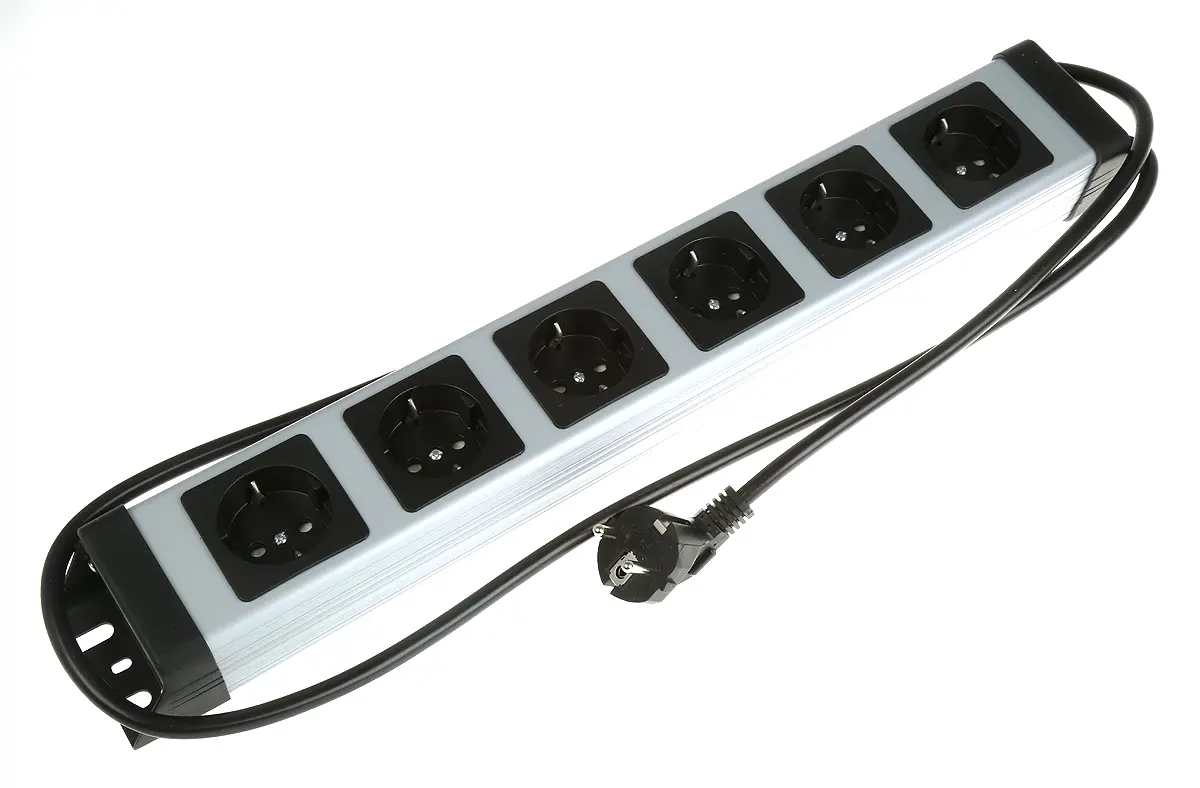 Produktfoto 1 von Kopp POWERversal Verlängerungskabel, 1.4 m, 6-fach Überspannungsschutz, Typ F IP20 25 V ac