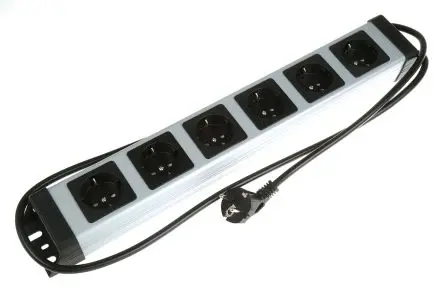 Produktfoto 1 von Kopp POWERversal Steckdosenleiste, 1.4 m, 6-fach Überspannungsschutz, Typ F IP20 25V ac