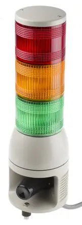 Produktfoto 1 von Schneider Electric Harmony LED Signalturm Sirene 3-stufig Linse Rot, Grün, Gelb 24V dc Dauer, Filament/Warnsummer