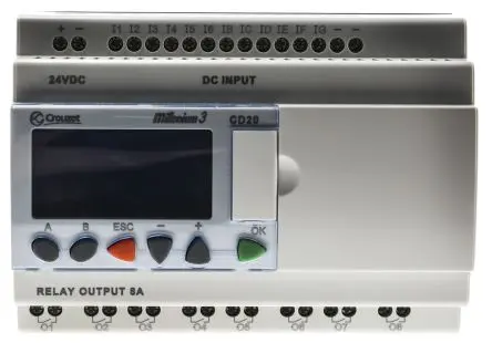 Produktfoto 1 von Crouzet Millenium 3 Logikmodul, 12 Eing. Relais Ausg.Typ Analog Eing.Typ