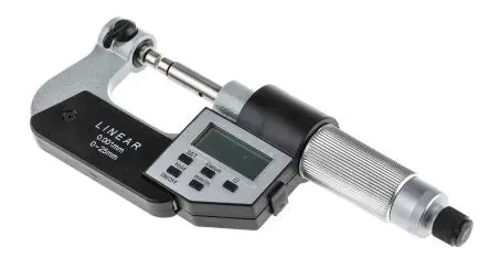 Produktfoto 1 von RS PRO Batteriebetrieben Spezial Mikrometer Beide, 0 mm bis 25 mm / ±0.002 mm