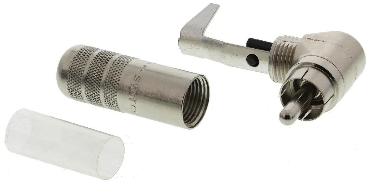 Produktfoto 1 von Switchcraft gewinkelt Cinchstecker, Nickel, 250 V ac, Kabel 6A