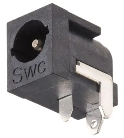 Produktfoto 1 von Switchcraft gewinkelt DC Buchse DC-Buchse Nickel 5A 24V x 9.4 mm, Panel