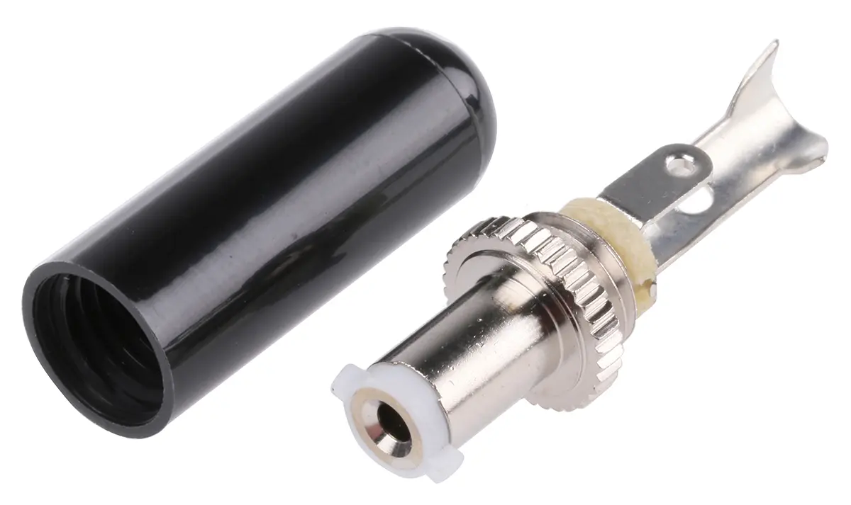 Produktfoto 1 von Switchcraft Gerade Hohlstecker DC-Stecker Nickel 5A 24 V, Innen-Ø 2 mm x 37 mm, 2 mm Stift, Kabel