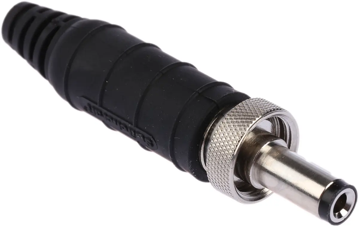 Produktfoto 1 von Switchcraft Gerade Hohlstecker DC-Stecker Nickel 5A 24 V, Innen-Ø 2.5 mm / Außen 4.4 mm Außen-ø  x 57 mm, Kabel, IP68