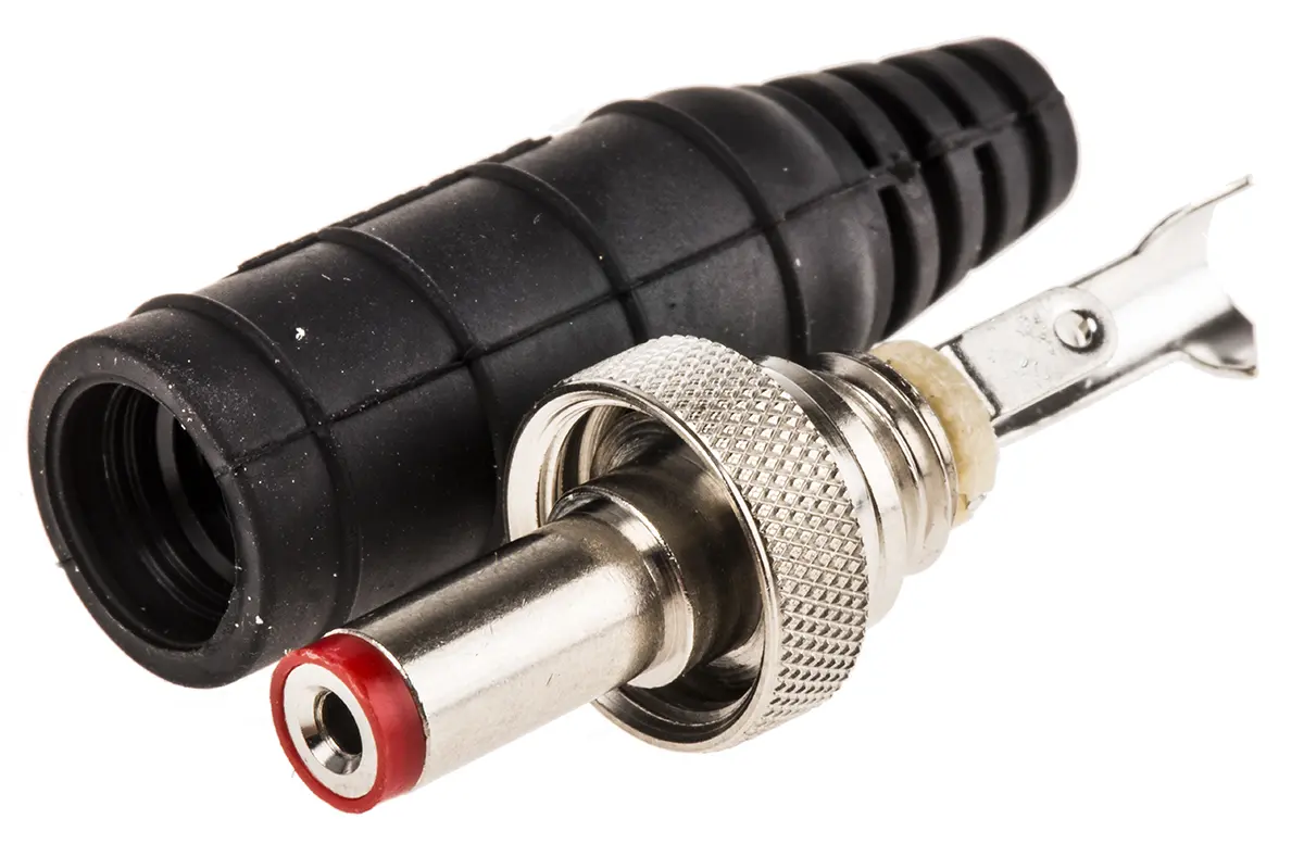 Produktfoto 1 von Switchcraft Gerade Hohlstecker DC-Stecker Nickel 5A 30 V, Innen-Ø 2.1 mm / Außen 5.5 mm Außen-ø  x 57 mm, Kabel, IP68