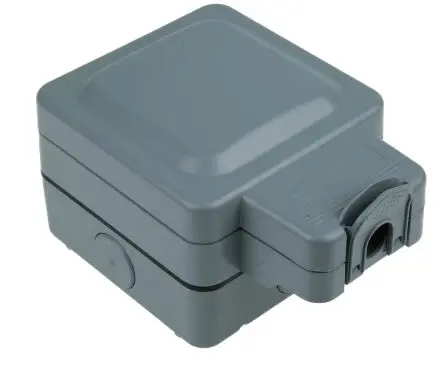 Produktfoto 1 von MK Electric Gesicherte Abzweigdose 1 Ausbrüche Geschaltet IP66, IP56 30 mA 80 mm min. 200V ac, 250 V ac 13A