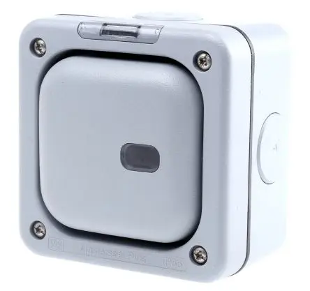 Produktfoto 1 von MK Electric Masterseal Lichtschalter Lichtschalter 1-teilig, 1-polig, 1 Wege Grau IP65 13A, Polycarbonat