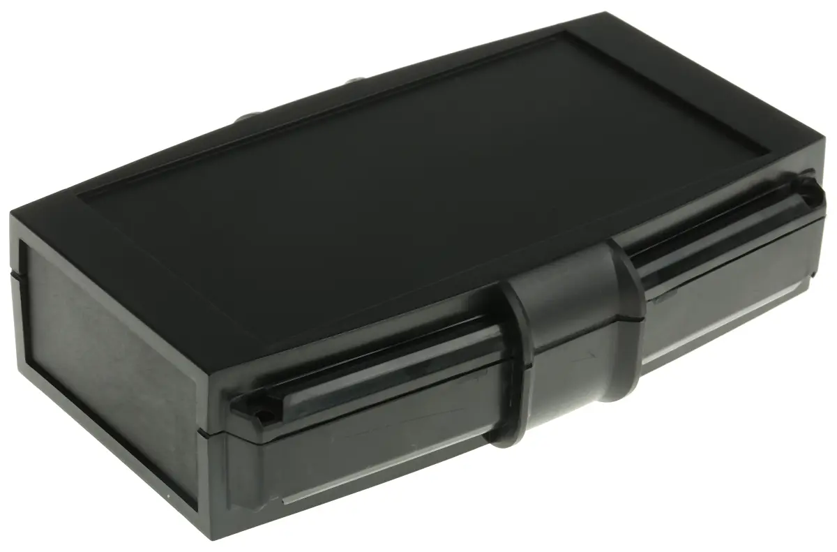 Produktfoto 1 von CAMDENBOSS Serie 66 Tragbares Gehäuse, ABS, 95 mm Eingebautes Batteriefach, 145 mm, H. 35 mm, Schwarz, IP54, IP65