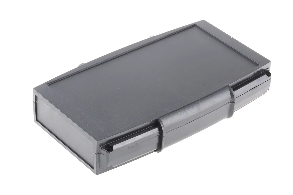 Produktfoto 1 von CAMDENBOSS Tragbares Gehäuse, ABS, 120 mm Eingebautes Batteriefach, 200 mm, H. 35 mm, Schwarz, IP54, IP65