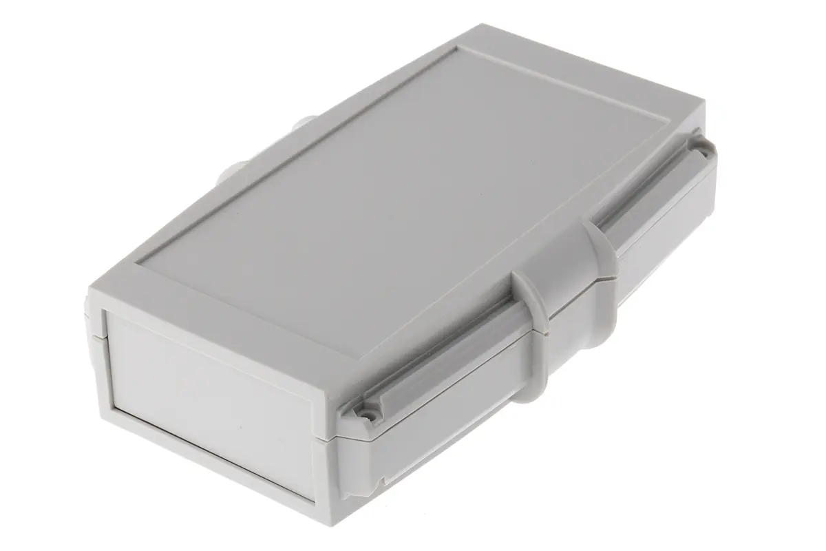 Produktfoto 1 von CAMDENBOSS Tragbares Gehäuse, ABS, 95 mm Eingebautes Batteriefach, 145 mm, H. 35 mm, Grau, IP65, IP54