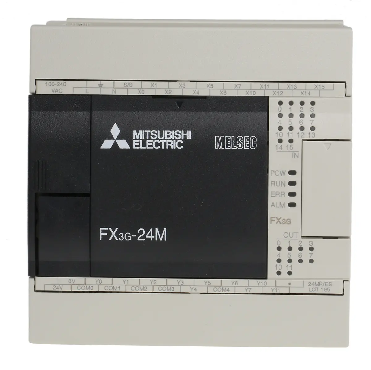Produktfoto 1 von Mitsubishi FX3G Logikmodul, 14 Eing. Relais Ausg.Typ Senke, Quelle Eing.Typ 100 → 240 V ac