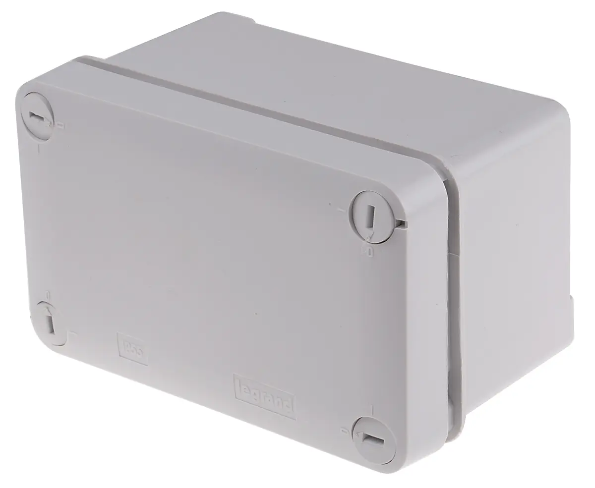 Produktfoto 1 von Legrand Atlantic Polycarbonat Wandanschlusskasten Grau IP55, HxBxT 140 mm, 85 mm x 81 mm