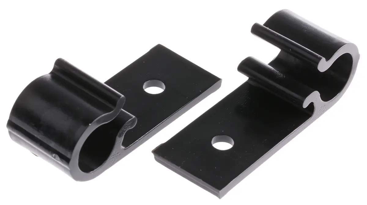 Produktfoto 1 von HellermannTyton Kabelhalter Schraubbefestigung, Kabel-Ø 10 mm POM Schwarz 15mm