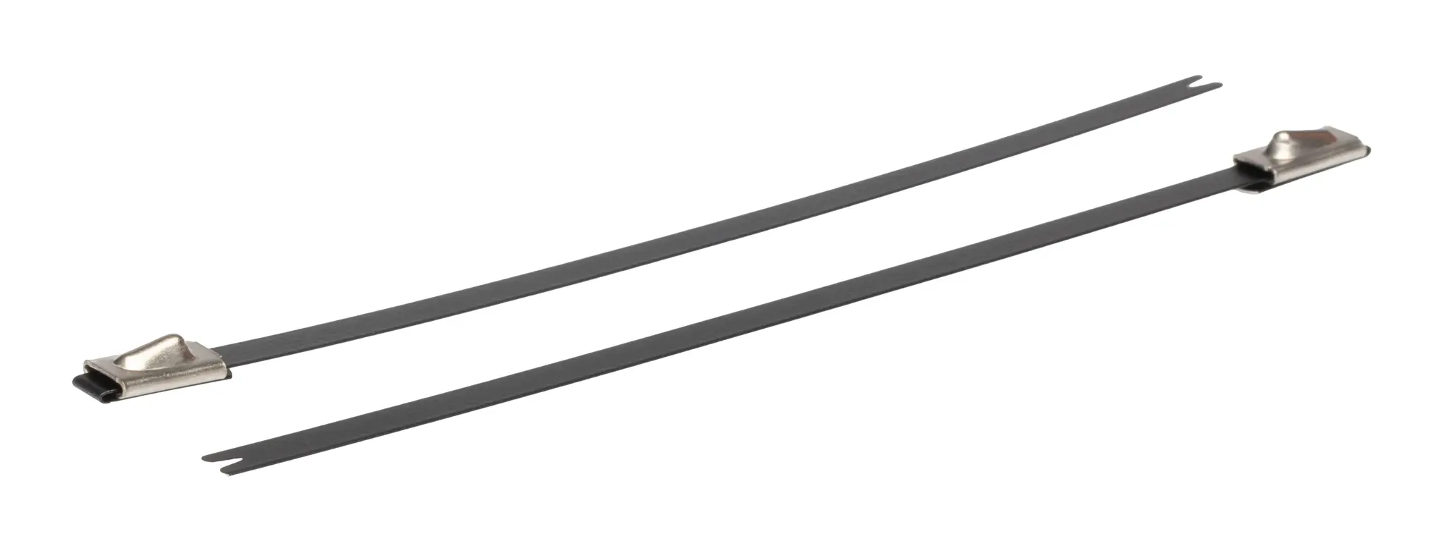 Produktfoto 1 von HellermannTyton MBT-FC Edelstahl mit Polyesterbeschichtung Kabelbinder Kugelverschluss Schwarz 4.6 mm x 127 mm