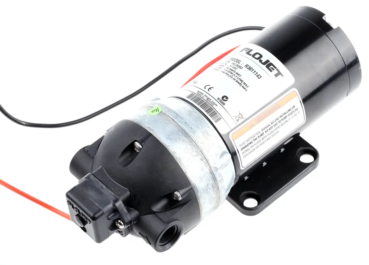 Xylem Flojet R381 Membran Hydropumpen, 12 V, Elektrisch, 105m, bis 5.5l/min, max. 10,5 bar NPT3/8, NPT3/8